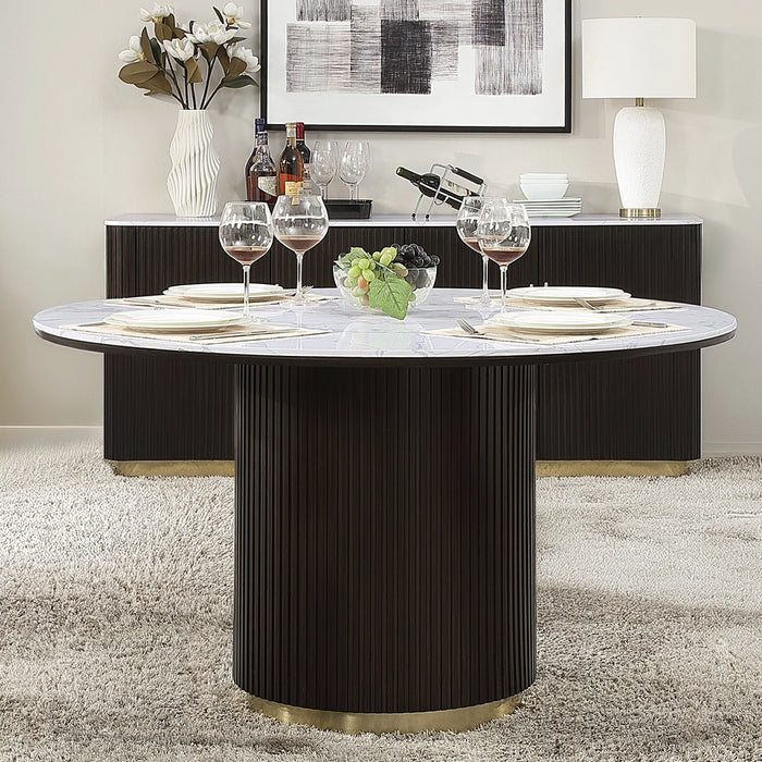 Round Dining Table w/Marble