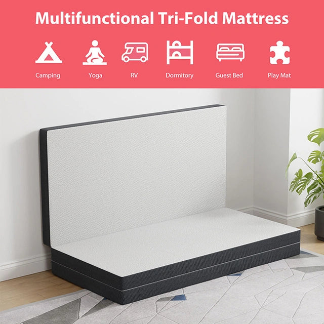 Hollyhock 3" Tri-Fold Memory Foam Topper
