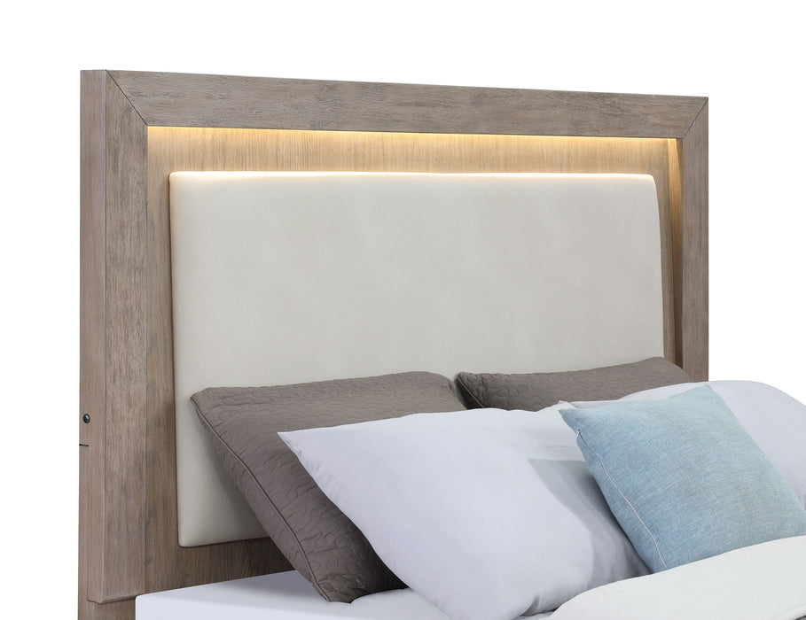 Kenora Panel Platform Storage Bed with LED Lighting