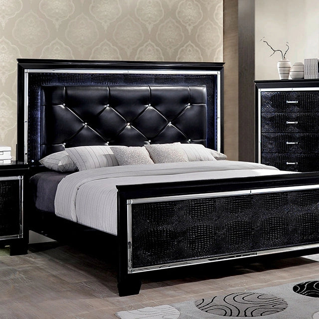 Bellagrand Bed Oak, Silver & Black