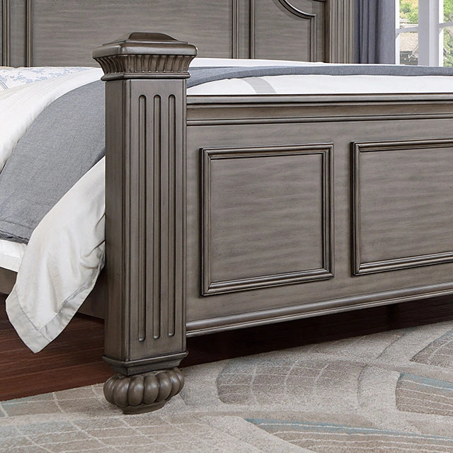Syracuse Bed Cherry & Grey