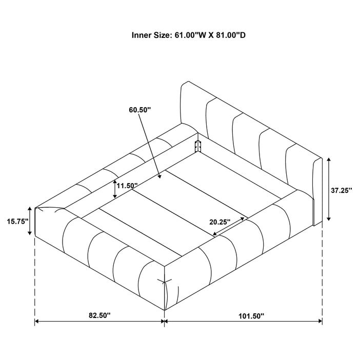 Wilshire Panel Platform Bed