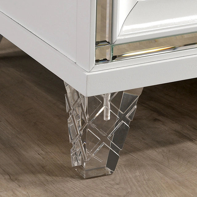 Emmeline Bed Silver & White