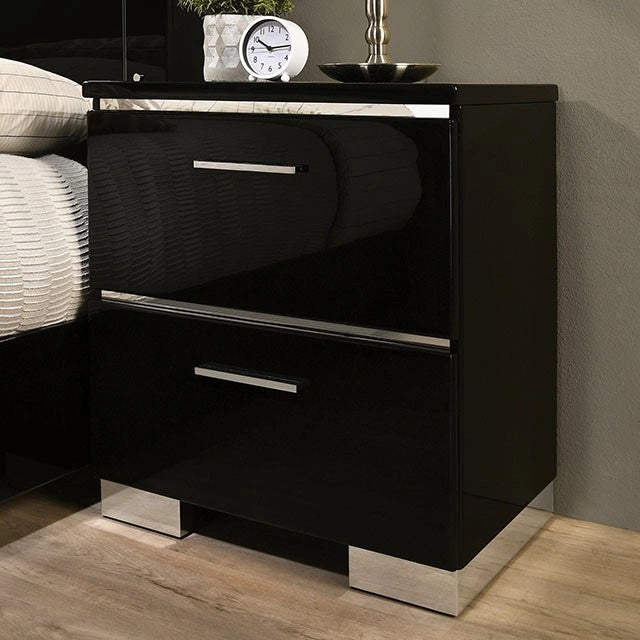 Carlie Bed White & Black