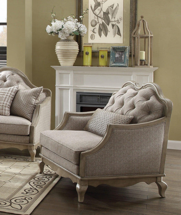 Acme Chelmsford Chair in Beige 56052