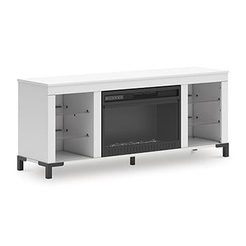 Brollevi 60" TV Stand with Electric Fireplace