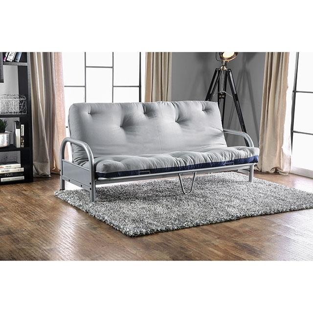 Aksel Black/Red Futon Mattress, Black, Red & Gray