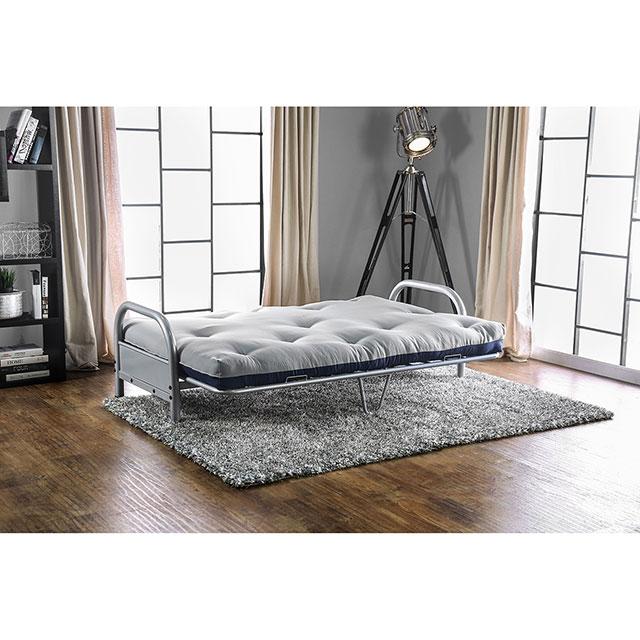 Aksel Black/Red Futon Mattress, Black, Red & Gray