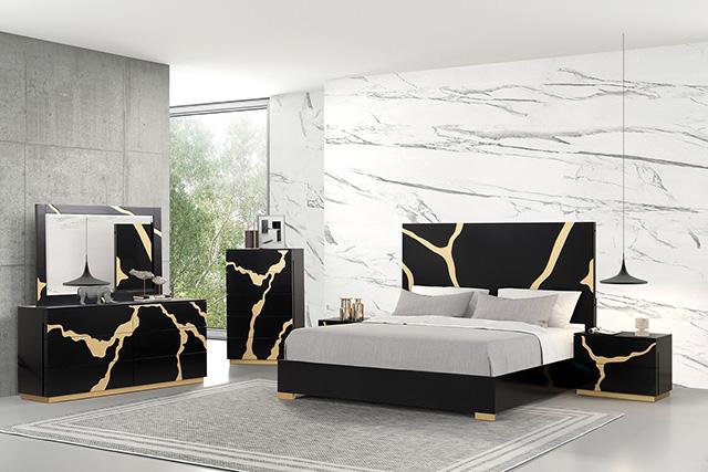 Goldsberg E.King & Queen Bed Grey & Pink