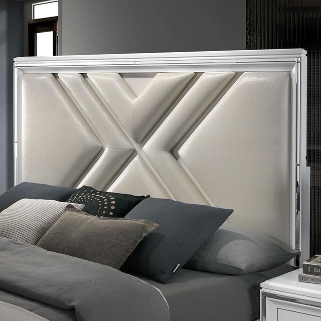 Emmeline 4 & 5 Piece Queen Bedroom Set Gray & White