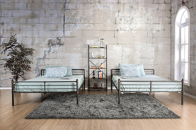 Olga I Antique Black Full/Full Bunk Bed