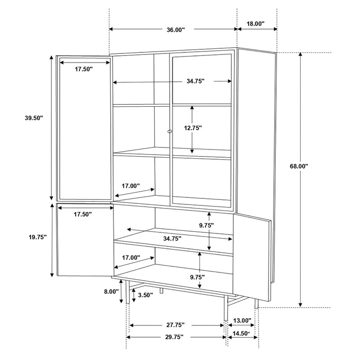 Santiago Tall Display Cabinet
