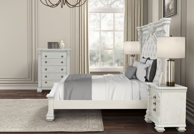 Promenade E.King & Queen Bed Brown & White