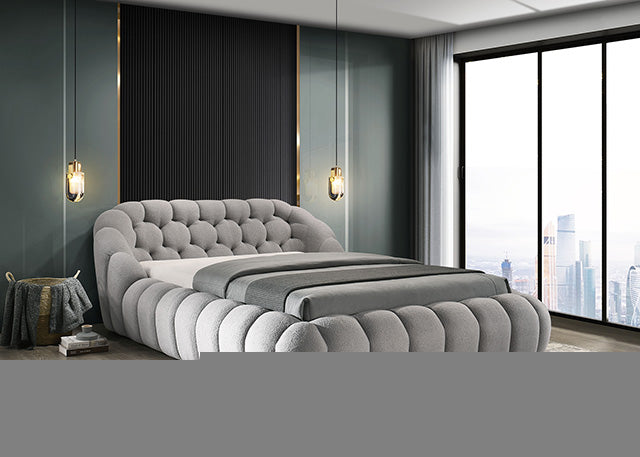 Newquay E.King & Queen Bed White, Grey, & Black