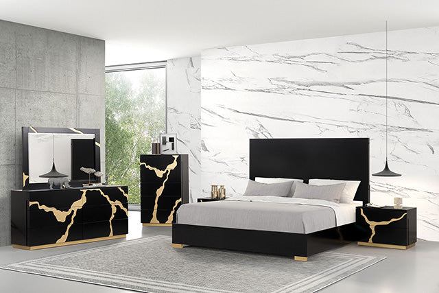 Goldsberg E.King & Queen Bed Grey & Pink